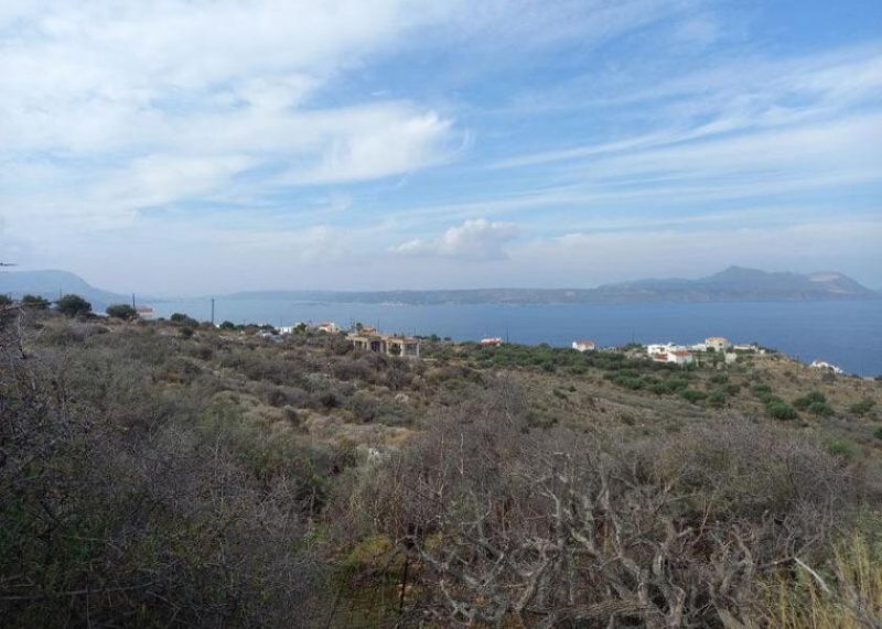 Kokkino Chorio Kreta, Kokkino Chorio: Baugrundstück mit Panoramablick auf das Meer zu verkaufen Grundstück kaufen